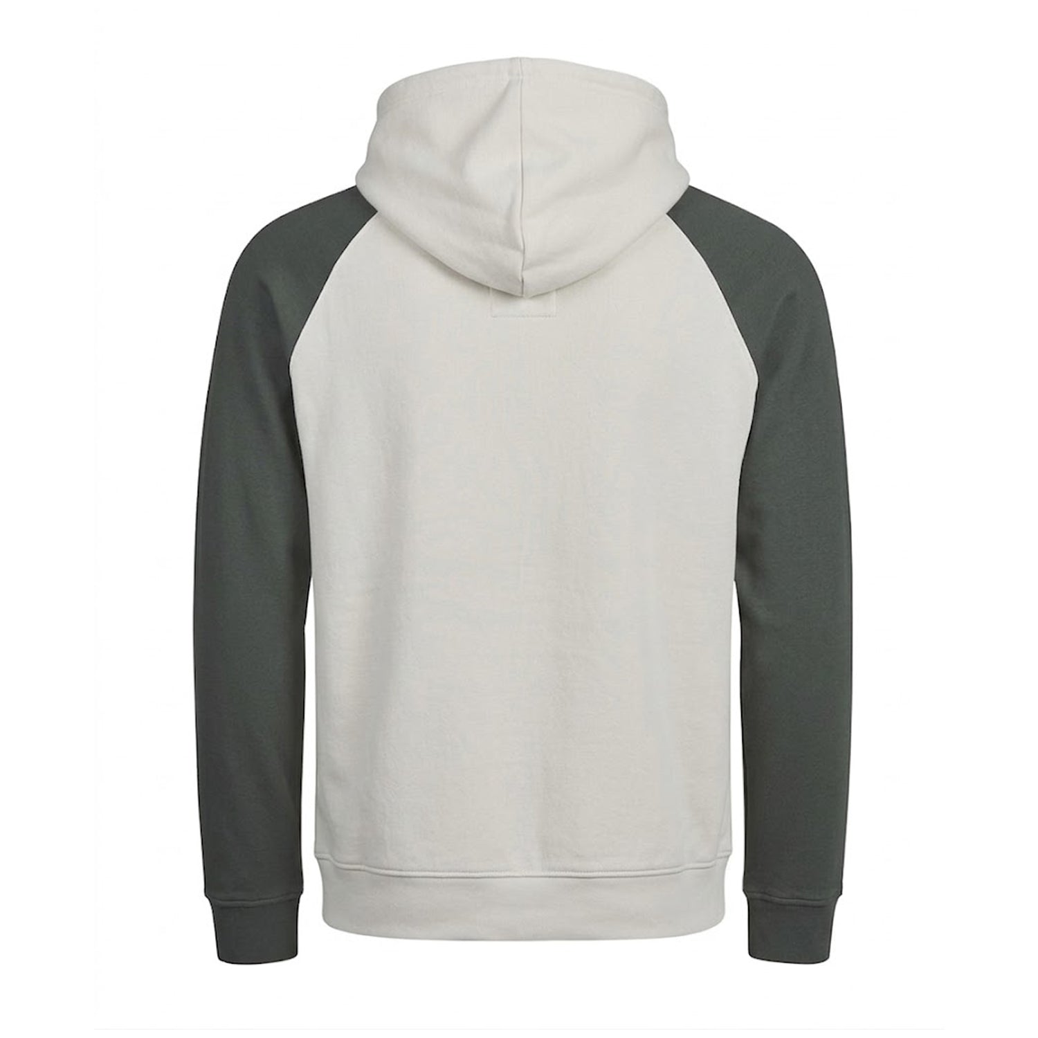 Cement-Dark Green - Back - Tee Jays Mens Unlabeled Two Tone Hoodie