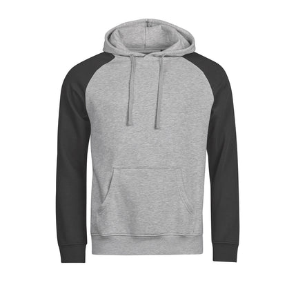 Heather Grey-Black - Front - Tee Jays Mens Unlabeled Two Tone Hoodie