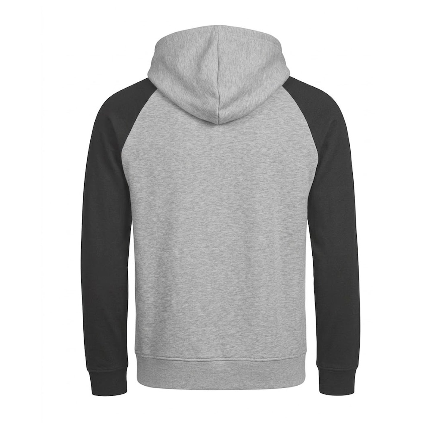 Heather Grey-Black - Back - Tee Jays Mens Unlabeled Two Tone Hoodie