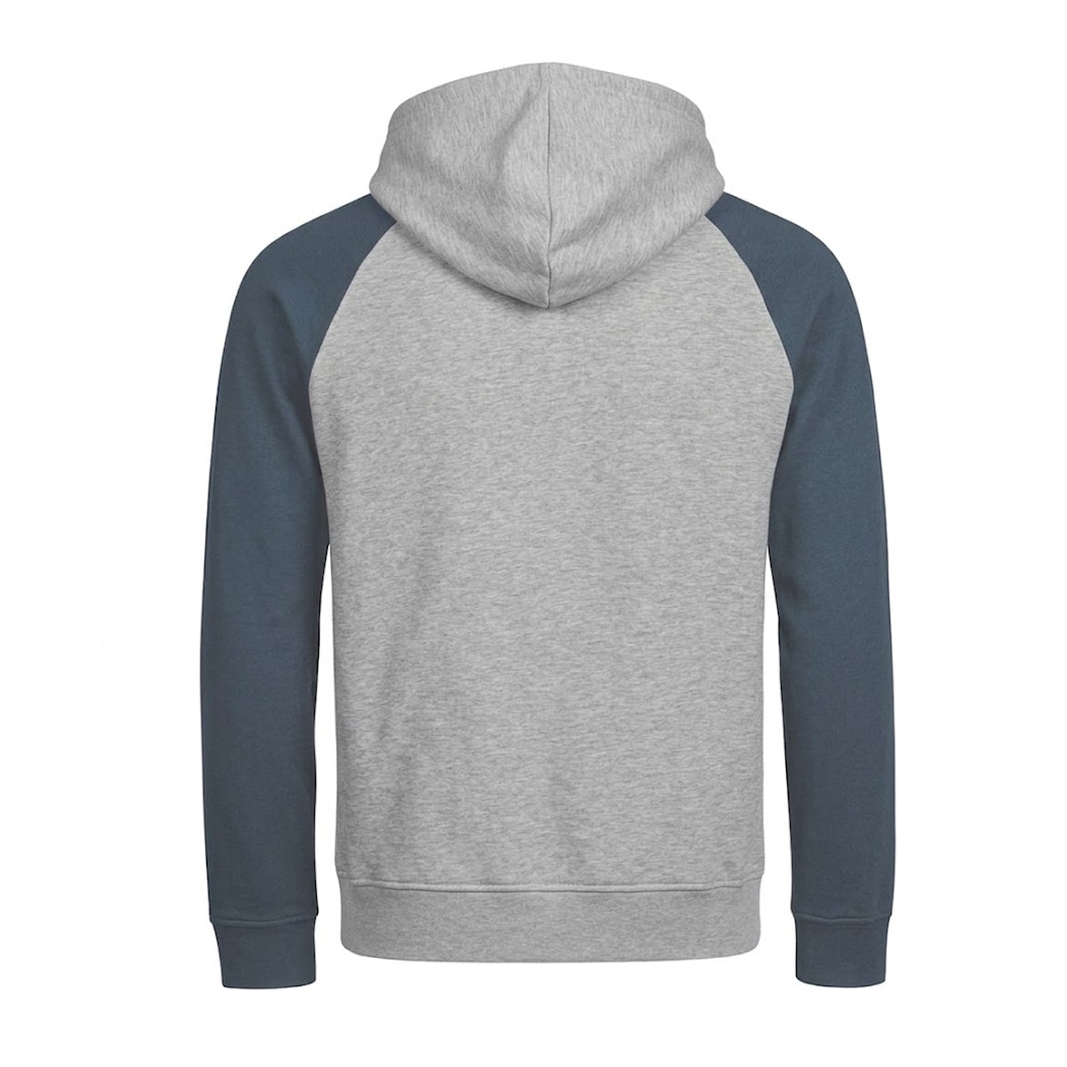 Heather Grey-Ink - Back - Tee Jays Mens Unlabeled Two Tone Hoodie