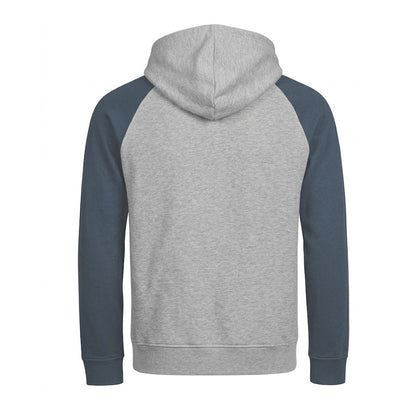 Heather Grey-Ink - Back - Tee Jays Mens Unlabeled Two Tone Hoodie