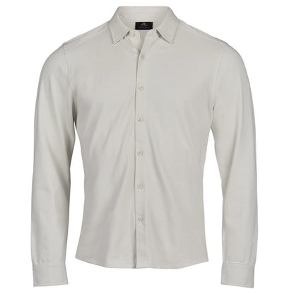 Cement - Front - Tee Jays Mens Luxury Stretch Shirt