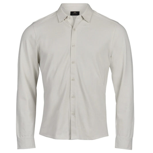 Cement - Front - Tee Jays Mens Luxury Stretch Shirt