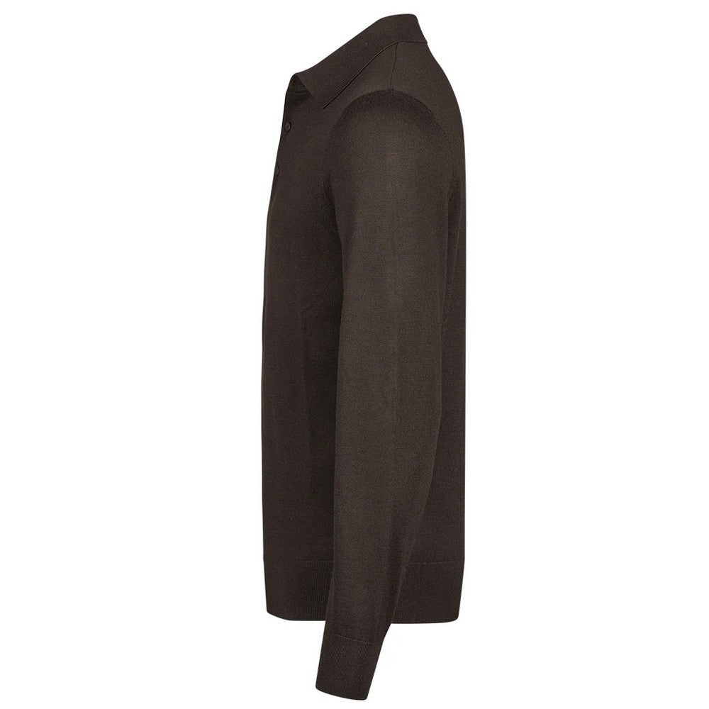 Mocha - Lifestyle - Tee Jays Mens Knitted Polo Shirt