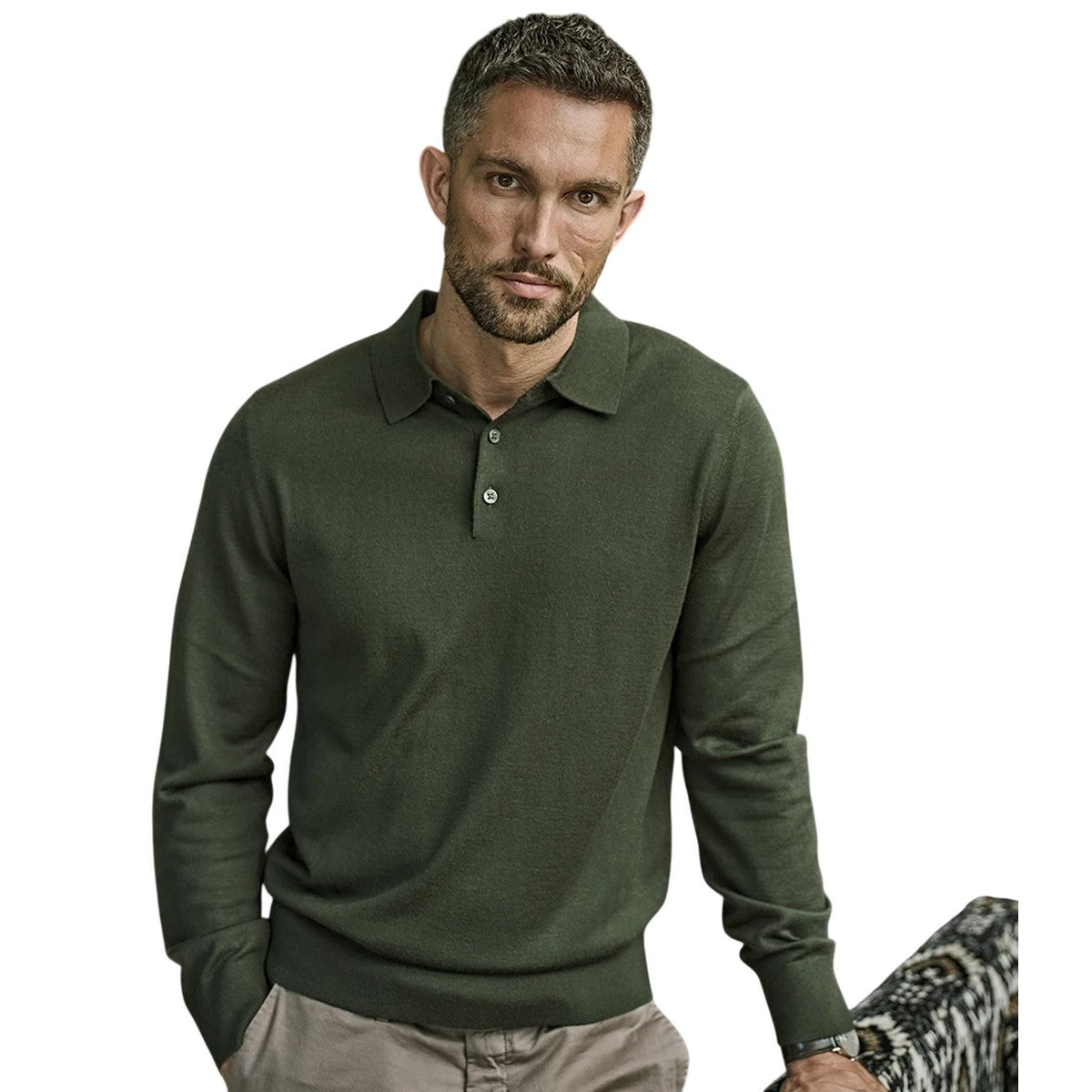 Pine - Side - Tee Jays Mens Knitted Polo Shirt
