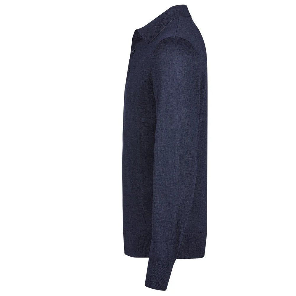Navy - Lifestyle - Tee Jays Mens Knitted Polo Shirt