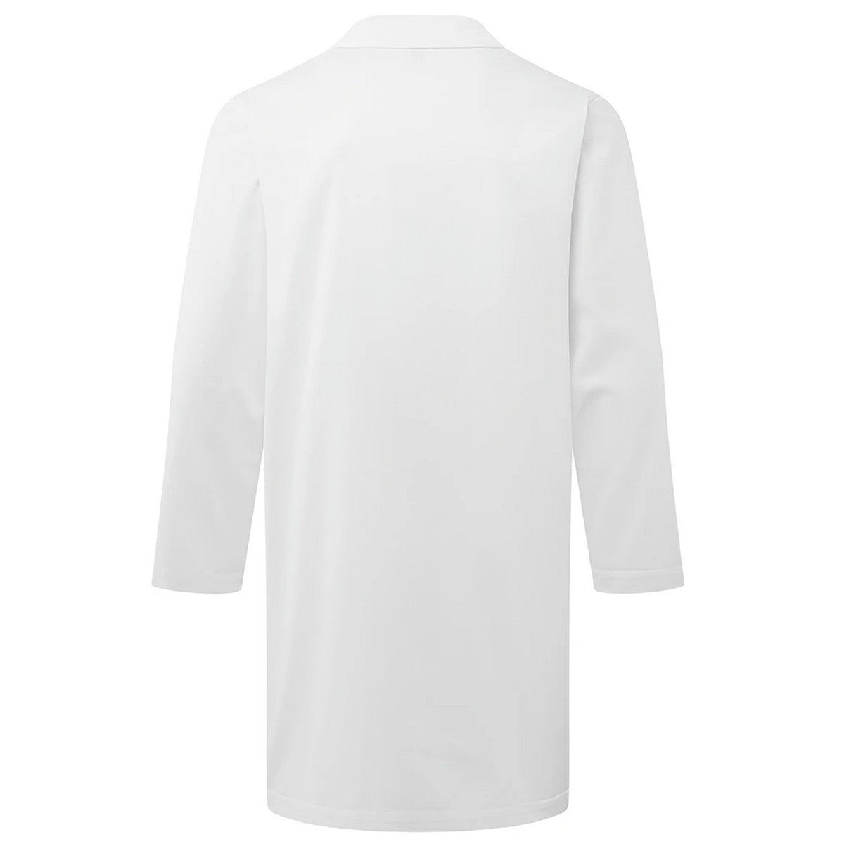 White - Back - Premier Unisex Adult Essential 3 Pocket Work Overcoat