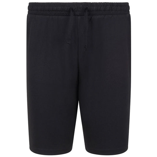 Black - Front - Finden & Hales Unisex Adult Team No Pocket Shorts