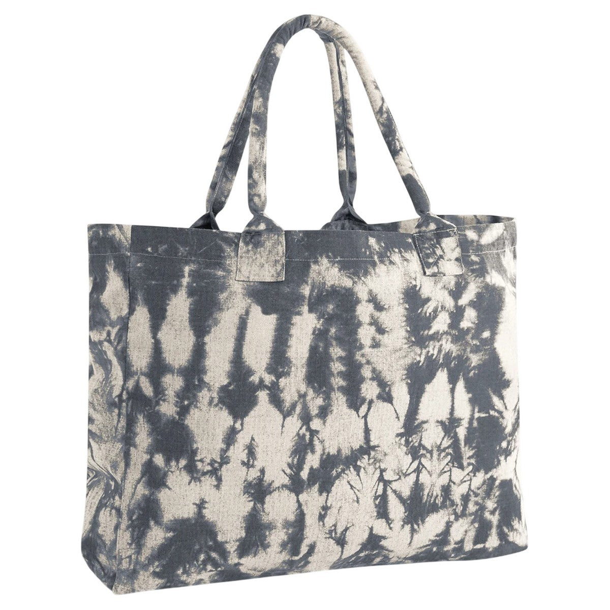 Natural Black - Front - Westford Mill Tie Dye Canvas Tote Bag