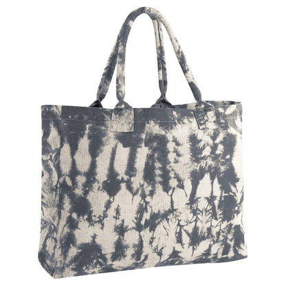 Natural Black - Front - Westford Mill Tie Dye Canvas Tote Bag