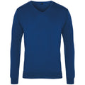 Royal - Front - Premier Mens V-Neck Knitted Sweater