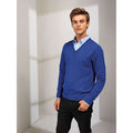 Royal - Back - Premier Mens V-Neck Knitted Sweater