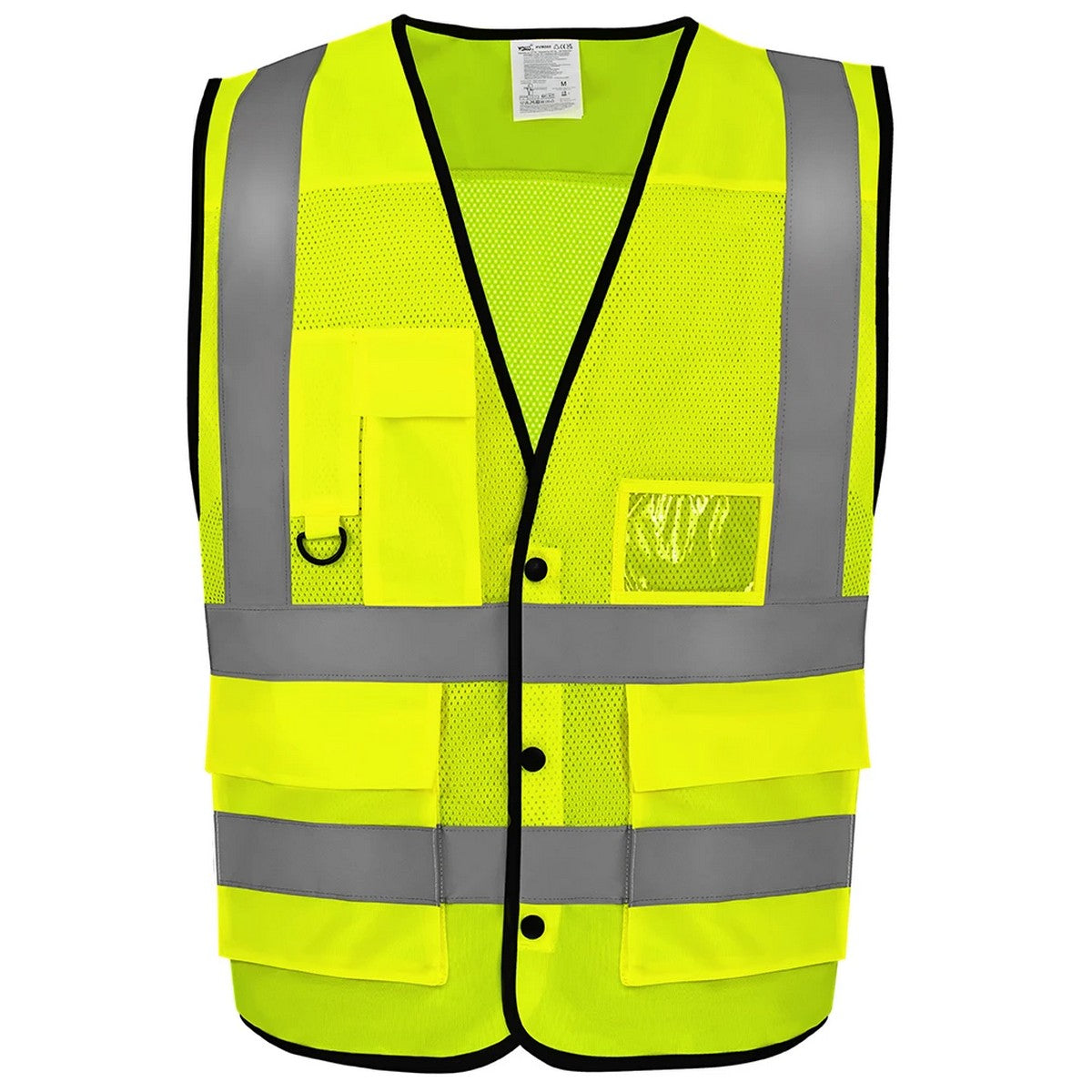 Hi Vis Yellow - Front - Yoko Unisex Adult Mesh Open Hi-Vis Vest
