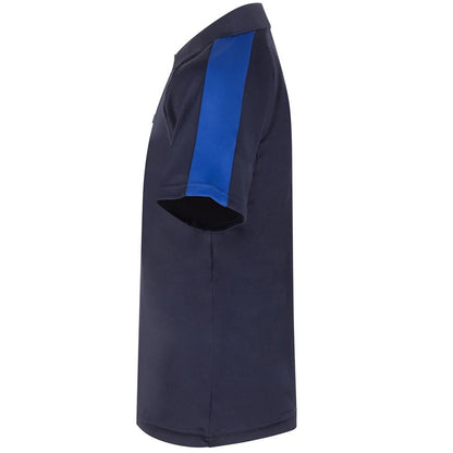 Navy-Royal Blue - Side - Finden & Hales Childrens-Kids Team Polo Shirt