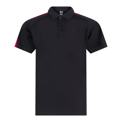 Black-Red - Front - Finden & Hales Childrens-Kids Team Polo Shirt