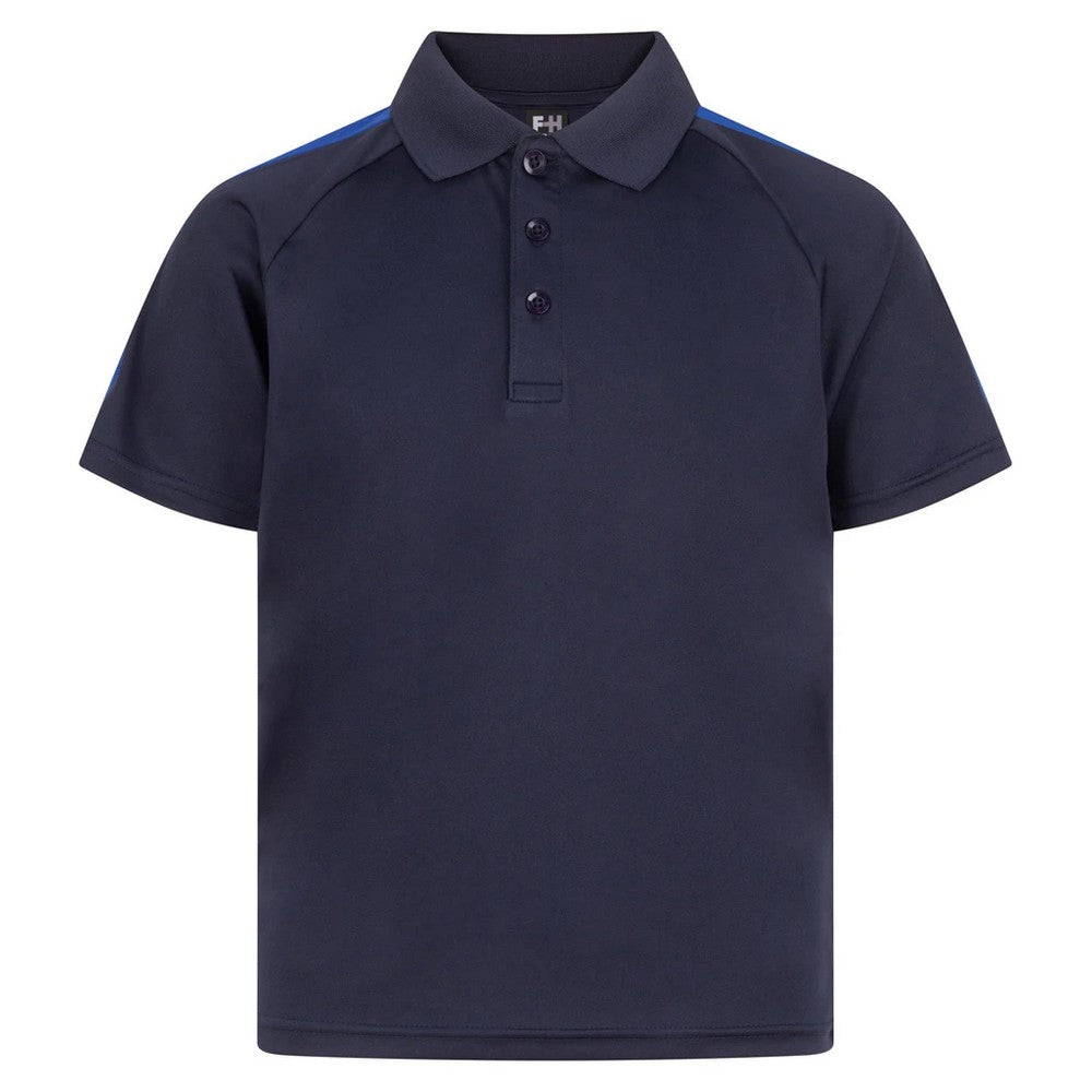 Navy-Royal Blue - Front - Finden & Hales Childrens-Kids Team Polo Shirt