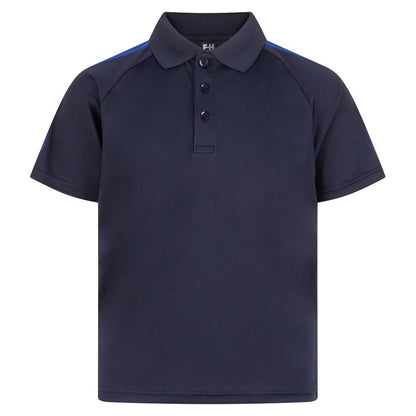 Navy-Royal Blue - Front - Finden & Hales Childrens-Kids Team Polo Shirt