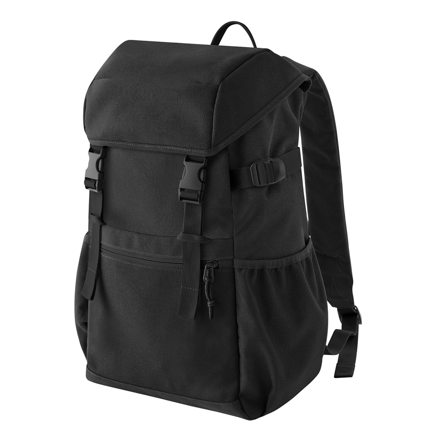 Black - Back - Bagbase Ramble Recycled Polyester Backpack