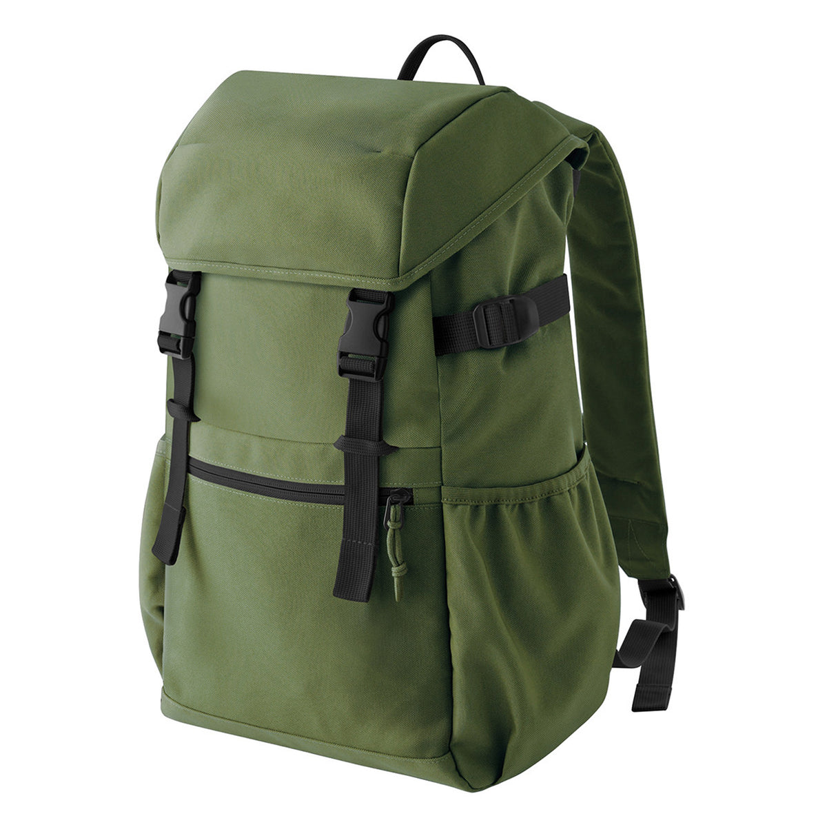 Moss Green - Back - Bagbase Ramble Recycled Polyester Backpack