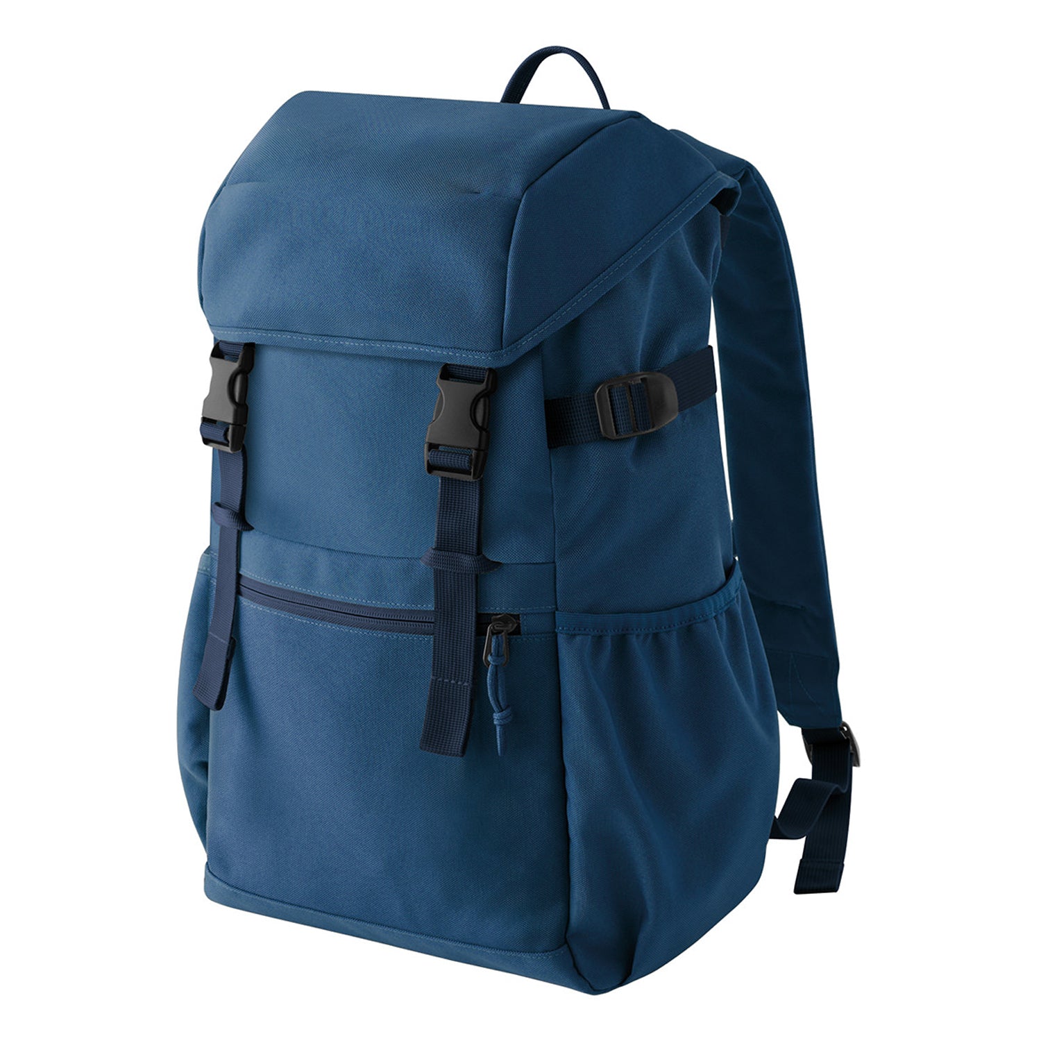 Steel Blue - Back - Bagbase Ramble Recycled Polyester Backpack