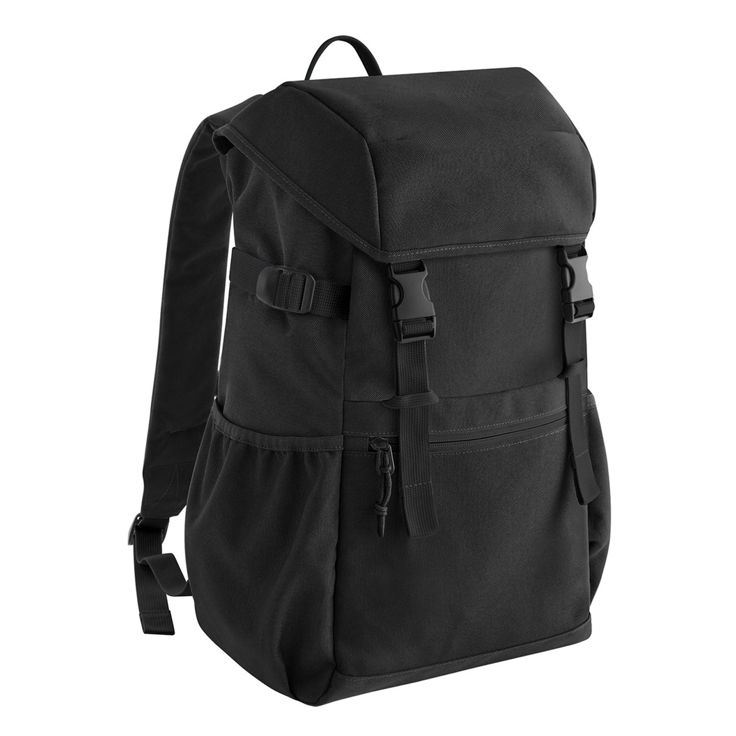 Black - Front - Bagbase Ramble Recycled Polyester Backpack