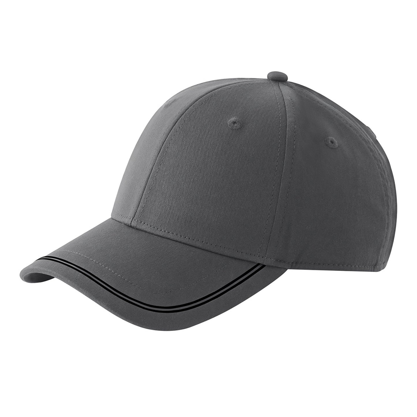Gunmetal Grey-Black - Back - Beechfield Match Day Baseball Cap
