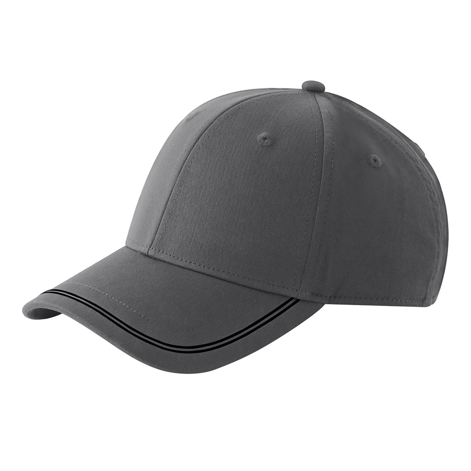 Gunmetal Grey-Black - Back - Beechfield Match Day Baseball Cap