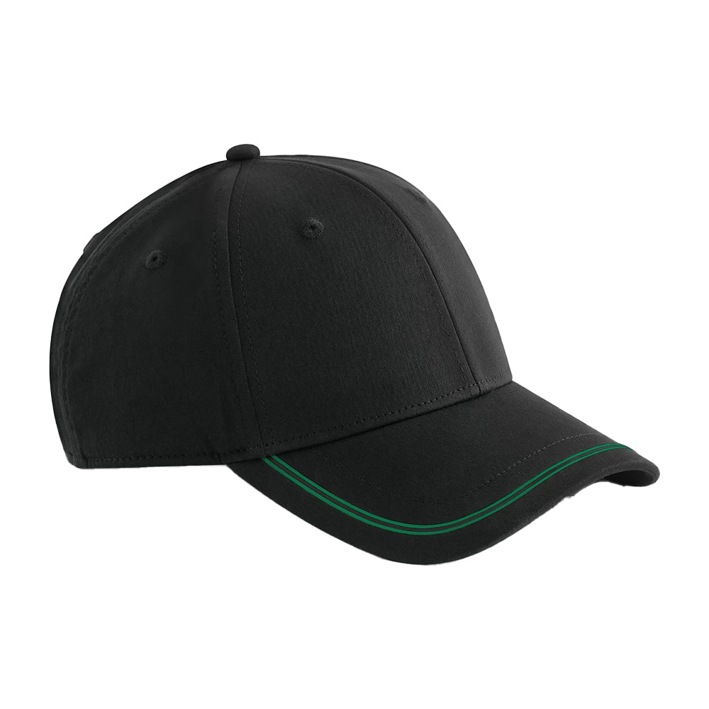 Black-Kelly Green - Front - Beechfield Match Day Baseball Cap
