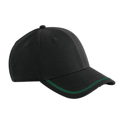 Black-Kelly Green - Front - Beechfield Match Day Baseball Cap