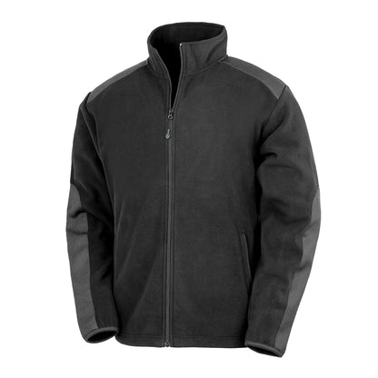 Black - Front - WORK-GUARD by Result Unisex Adult Heavy Duty Fleece Jacket