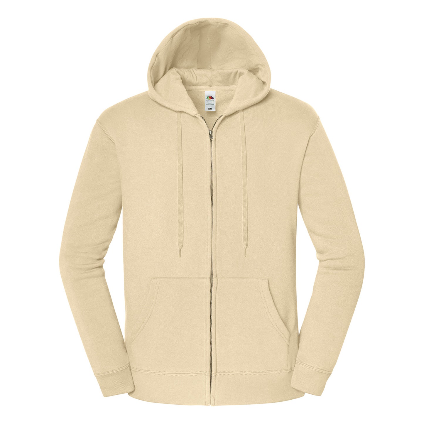 Desert Sand - Front - Fruit of the Loom Mens Iconic Premium Hooded Jacket