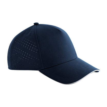 Navy-White - Front - Beechfield Accelerate Baseball Cap