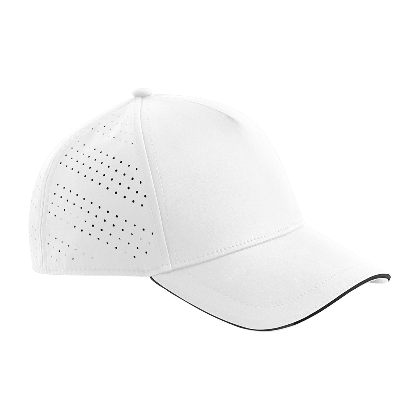 White-Black - Front - Beechfield Accelerate Baseball Cap