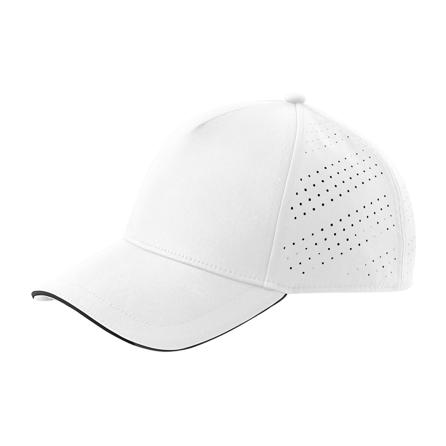 White-Black - Back - Beechfield Accelerate Baseball Cap