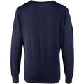 Navy - Back - Premier Womens-Ladies Button Through Long Sleeve V-neck Knitted Cardigan