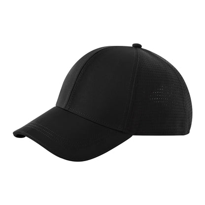 Black - Back - Beechfield Club Contrast Detail Baseball Cap