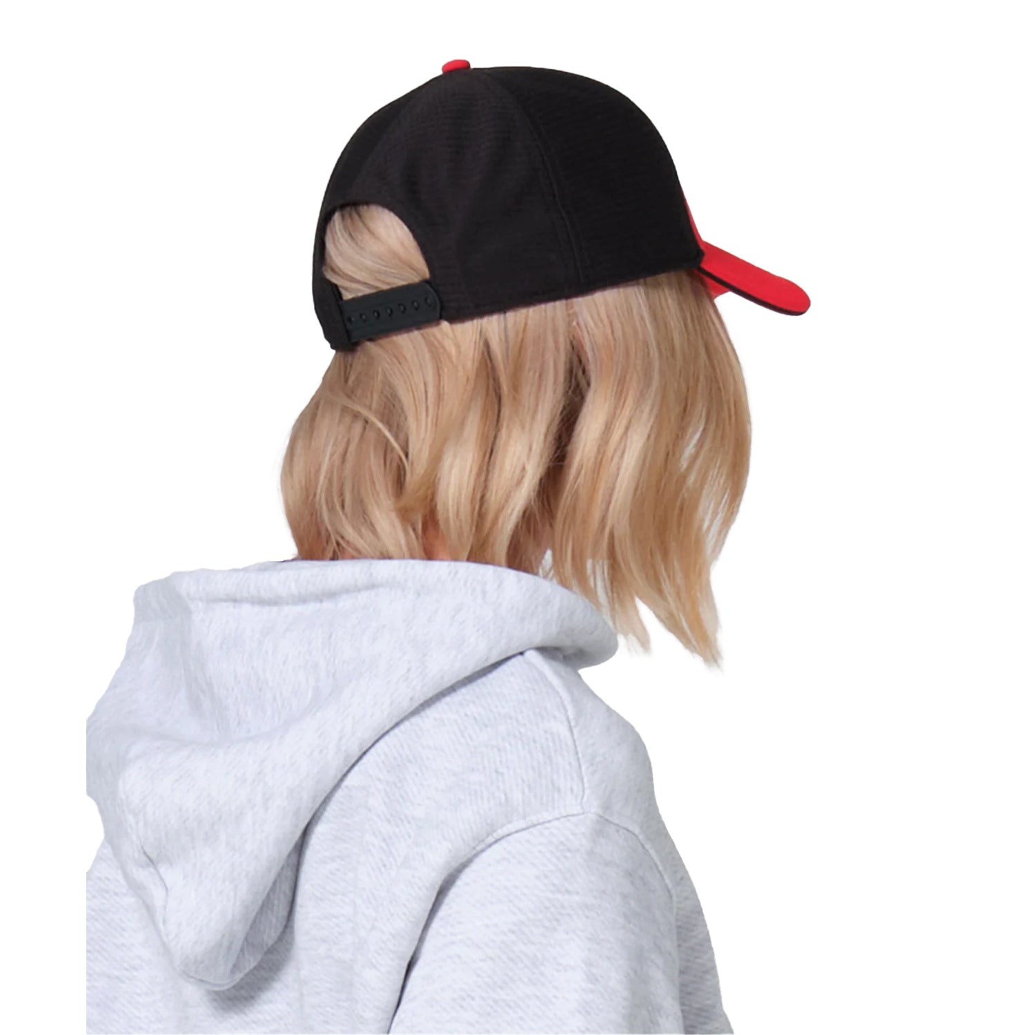 Red-Black - Back - Beechfield Club Contrast Detail Baseball Cap