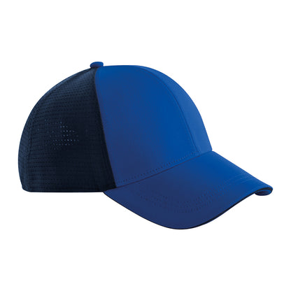 Royal Blue-Navy - Front - Beechfield Club Contrast Detail Baseball Cap