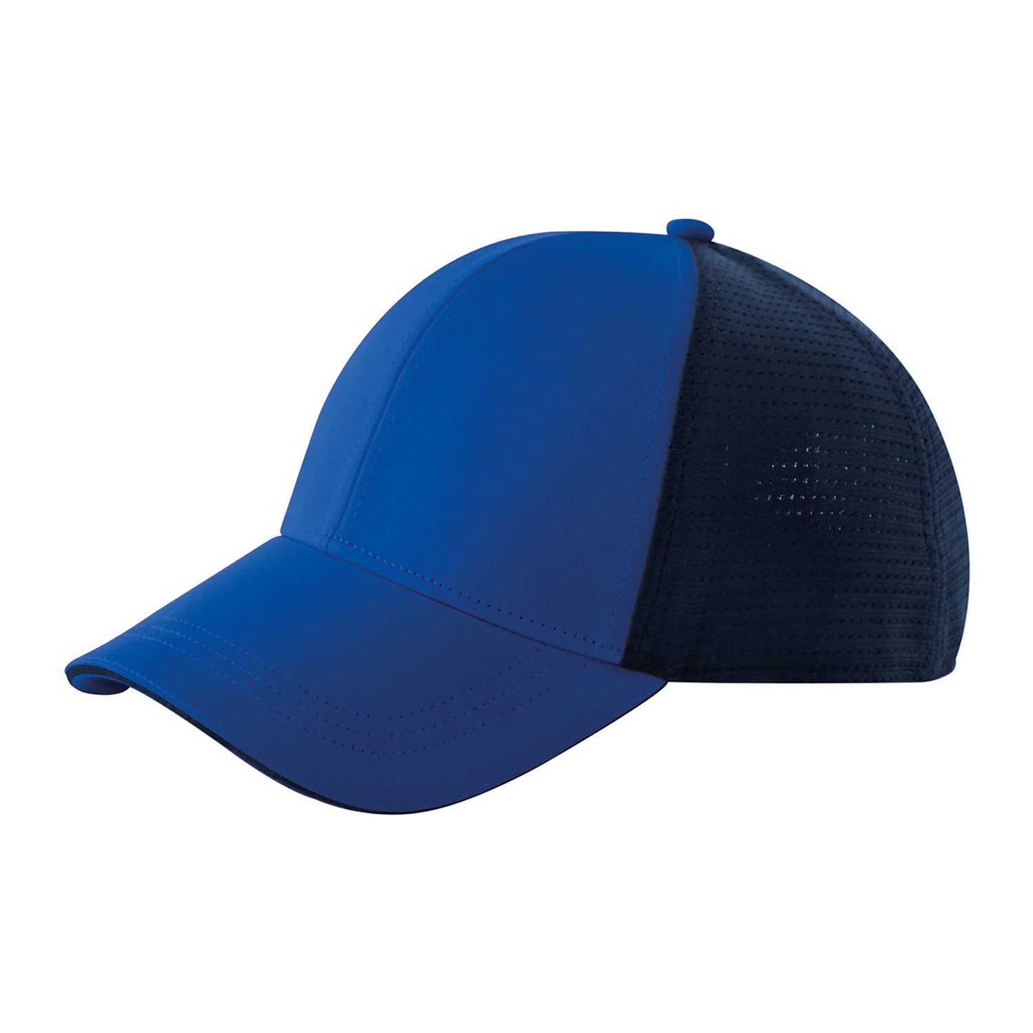 Royal Blue-Navy - Back - Beechfield Club Contrast Detail Baseball Cap