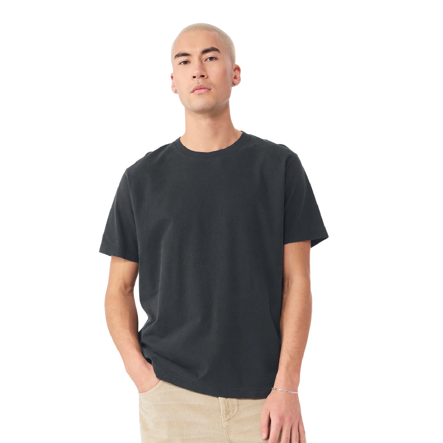 Washed Black - Side - Bella + Canvas Unisex Adult Heavyweight Washed T-Shirt