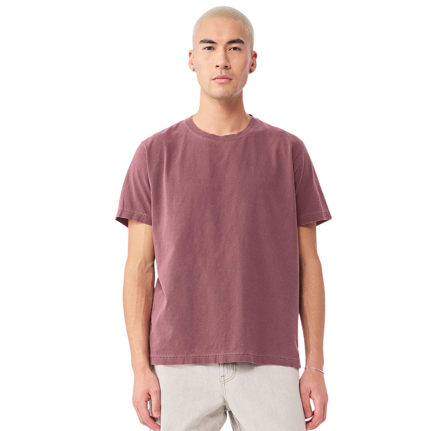Washed Maroon - Side - Bella + Canvas Unisex Adult Heavyweight Washed T-Shirt