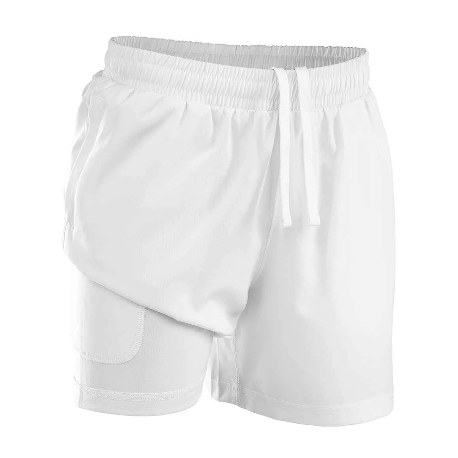 White - Side - Spiro Recycled Childrens-Kids Plain Shorts