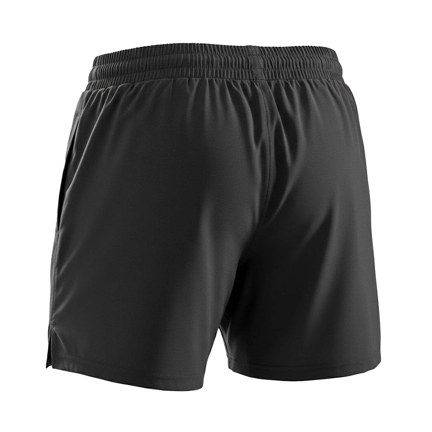 Black - Back - Spiro Recycled Mens Plain Shorts