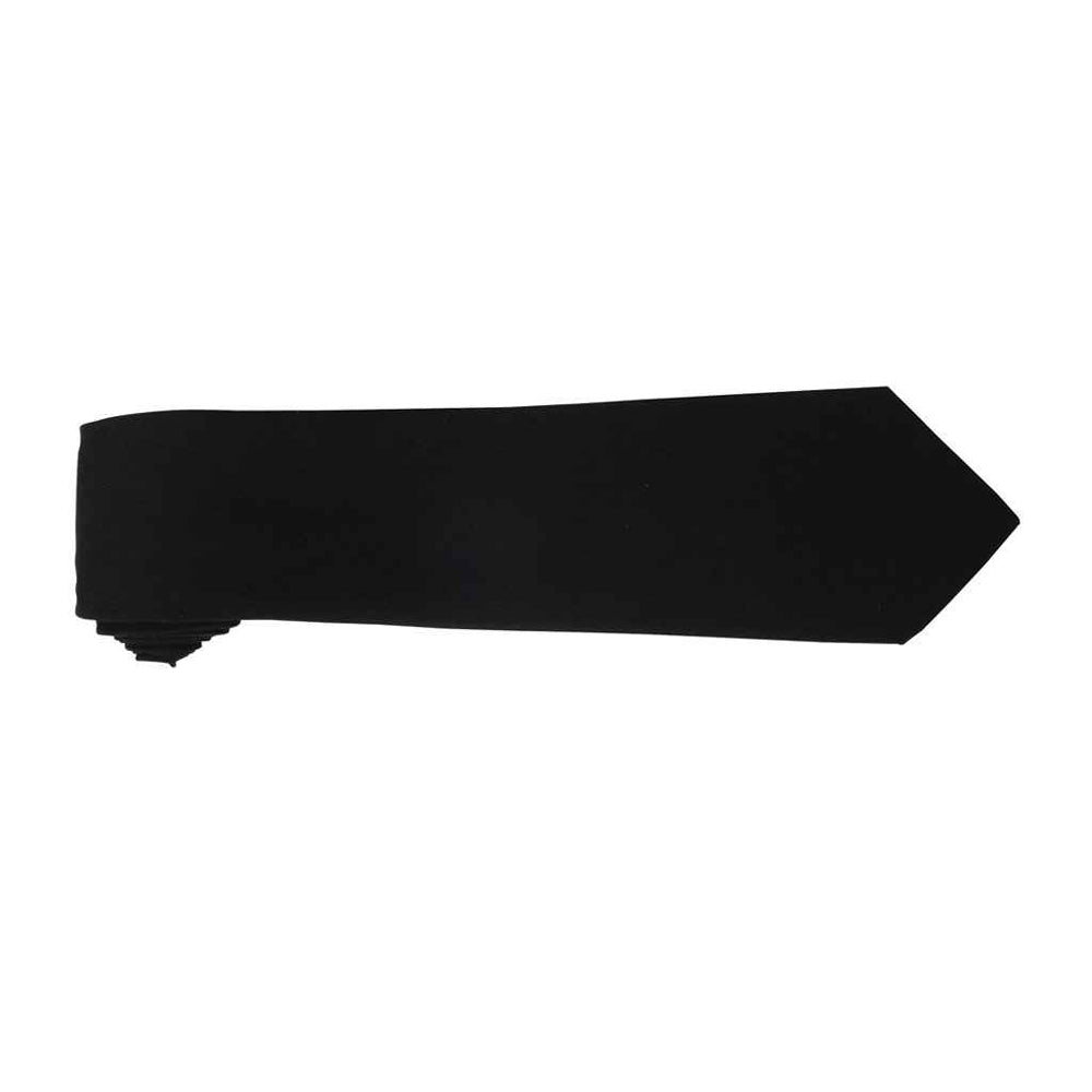 Black - Back - Premier Tie - Men Plain Work Tie