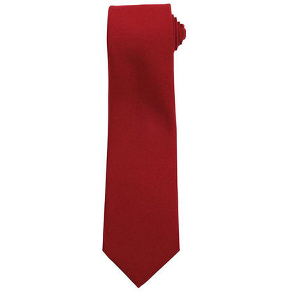 Red - Back - Premier Tie - Men Plain Work Tie