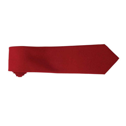 Burgundy - Back - Premier Tie - Men Plain Work Tie