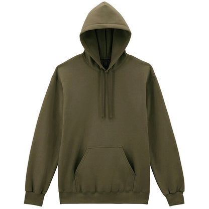 Olive - Front - Gildan Unisex Adult Hammer Maxweight Hoodie