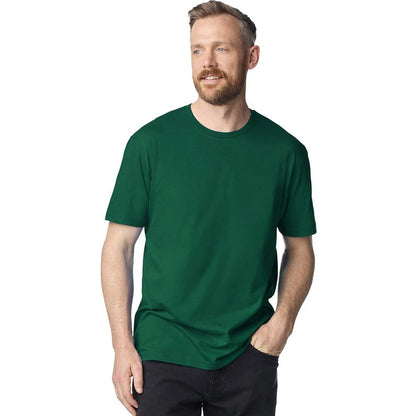 Fan Dark Green - Side - Gildan Mens Softstyle Ringspun Cotton T-Shirt