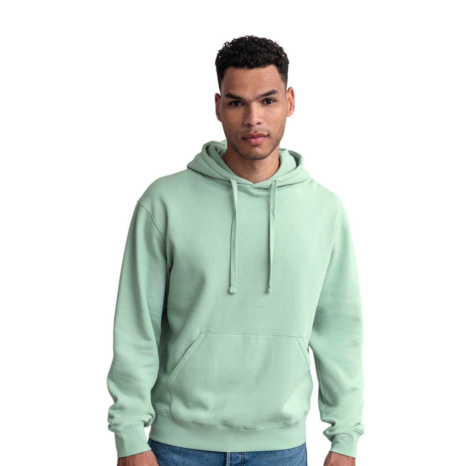 Eucalyptus - Side - Russell Mens Authentic Plain Hoodie