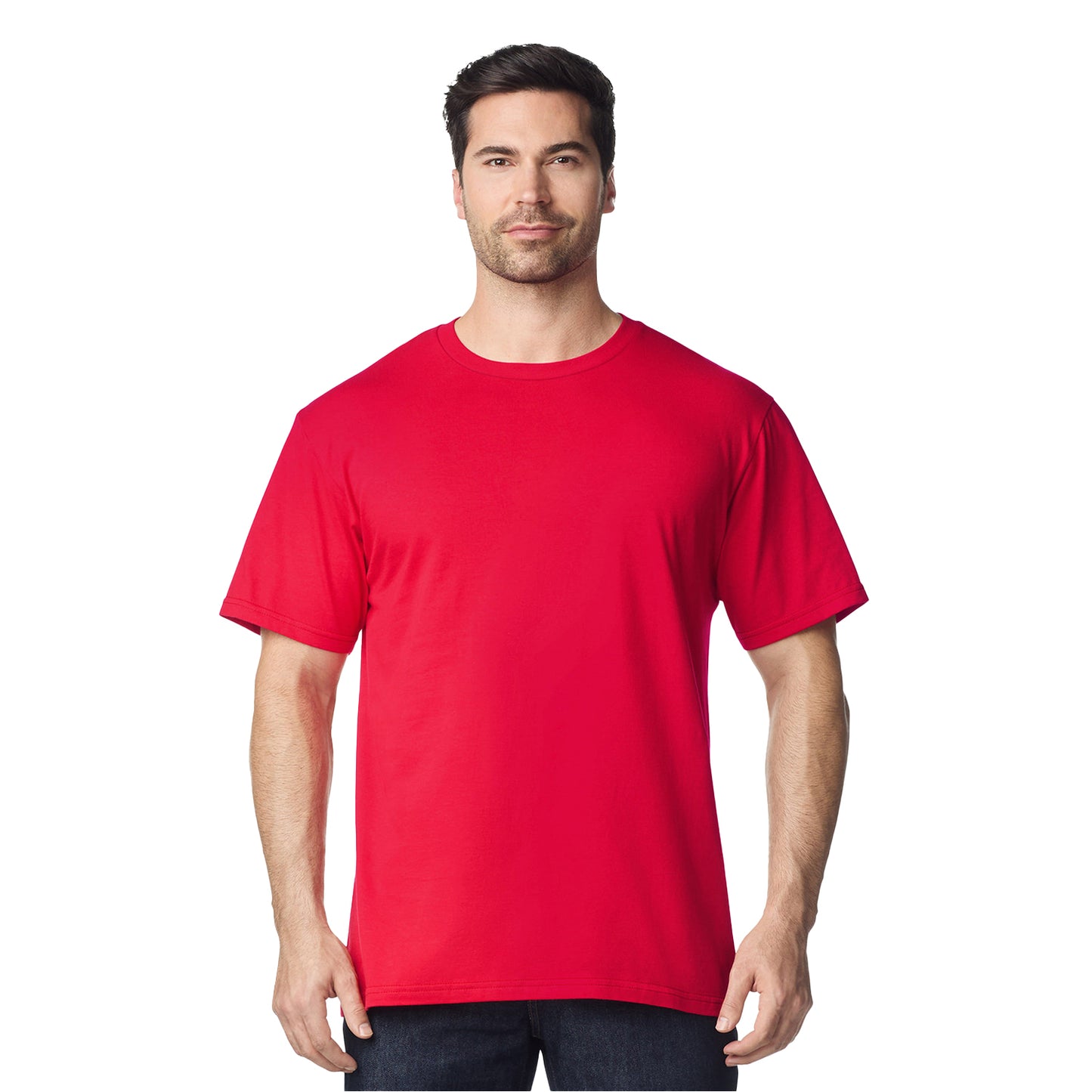 Red - Back - Gildan Mens Softstyle Enzyme Washed Midweight T-Shirt